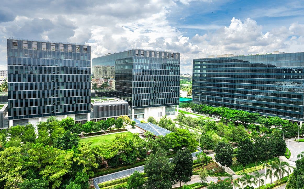 Aerial view of Kalyani Developers' Helios Business Park