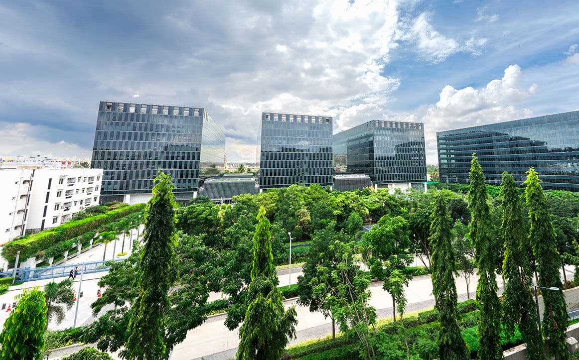 Aerial view of Kalyani Developers' Helios Business Park 