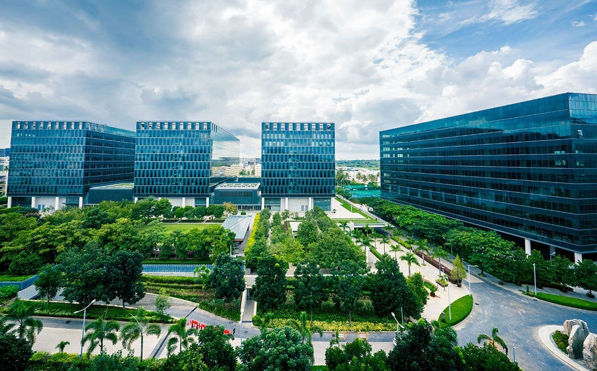 Aerial view of Kalyani Developers' Helios Business Park