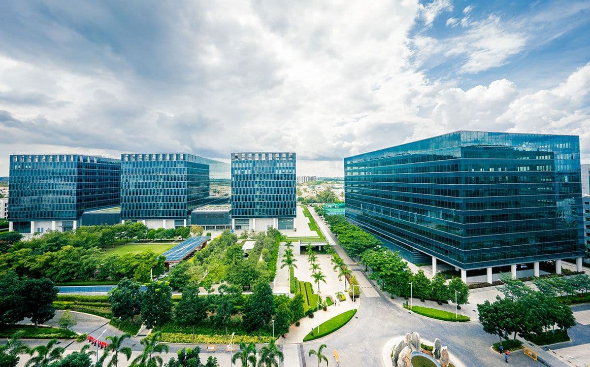 Aerial view of Kalyani Developers' Helios Business Park 