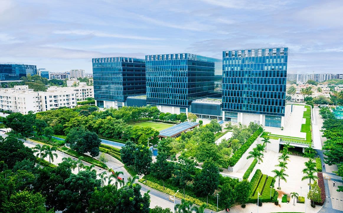 Aerial view of Kalyani Developers' Helios Business Park